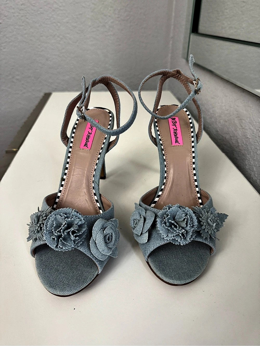Betsey Johnson Blue Floral Heels